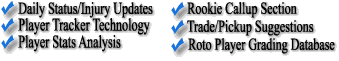 Fantasy Baseball Season Tools